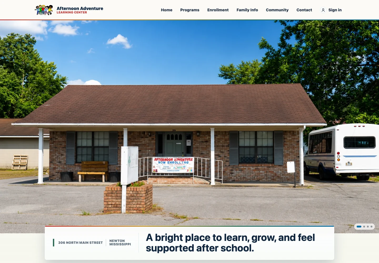 Afternoon Adventure Learning Center public website